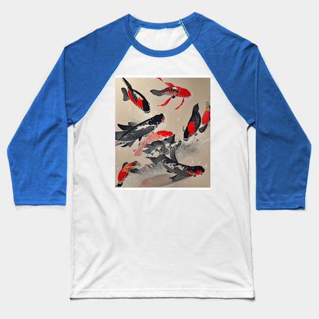 The Art of Koi Fish: A Visual Feast for Your Eyes 5 Baseball T-Shirt by Painthat